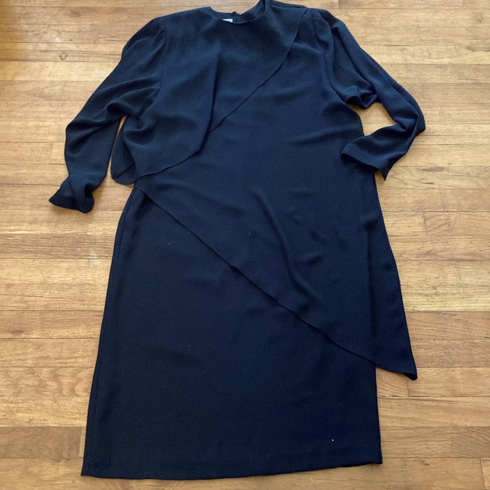 Vintage Pierre Cardin black dress size 12